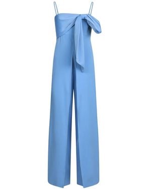 Liu Jo Light Long Jumpsuit With Bow - Blue