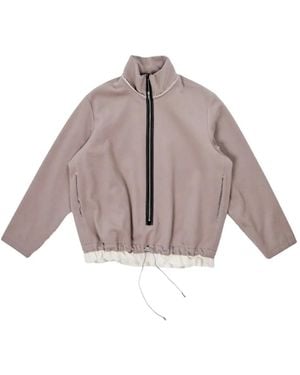 Camiel Fortgens Raw-Edge Roll-Neck Fleece Jacket - Brown