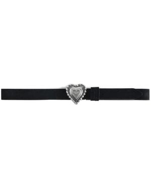 Zadig & Voltaire Santa Fe Heart-Buckle Belt - White
