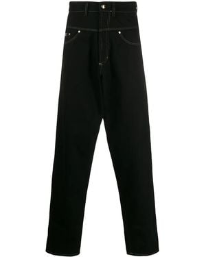 Versace Jeans Couture Drop Crotch Wide Leg Jeans - Black