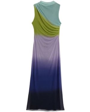 Desigual Lola Ombré-Effect Ruched Dress - Blue