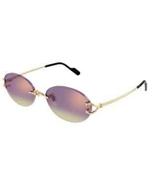 Cartier Round-Frame Sunglasses - Pink
