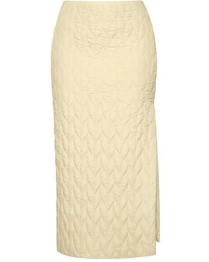 ANOUKI Jupe Mi-Longue Matelassée - Natural