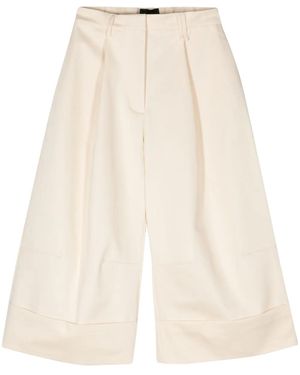 Simone Rocha Pantaloni Crop A Gamba Ampia - Neutro