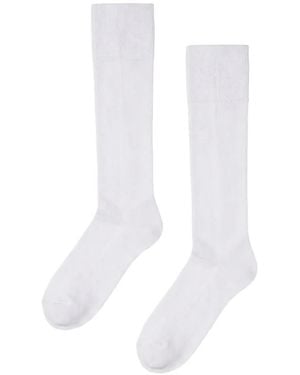 Wolford Ribbed-Knit Knee-High Socks - White
