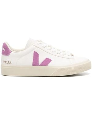 Veja Campo Chromefree Leather Trainers - Pink