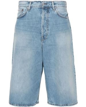 Acne Studios Straight-Leg Denim Shorts - Blue