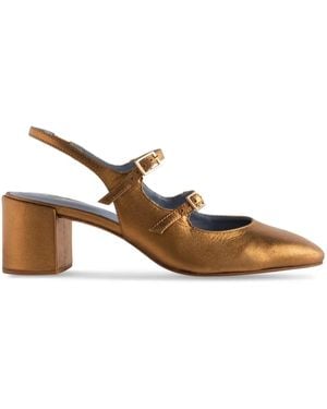 Blue Bird Shoes スリングバック レザーパンプス - ブラウン
