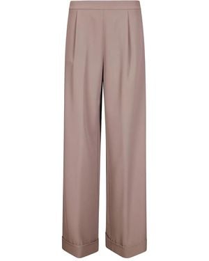 #MSM Pleated Cuffed Trousers - Brown