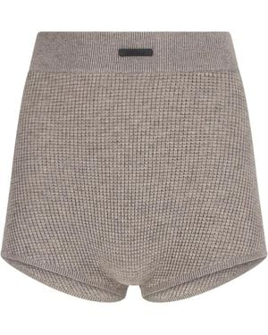Fear Of God Waffle-Knit Shorts - Grey
