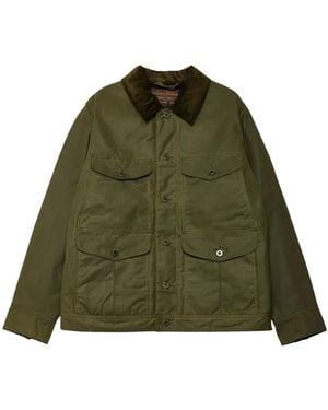 Filson Journeyman Pocketed Corduroy-Collar Jacket - Green