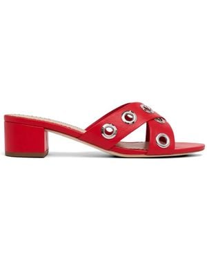Cinq À Sept Maya Criss-Cross Heeled Sandals - Red