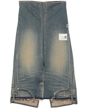 Maison Mihara Yasuhiro Reversed Frayed Skirt - Gray