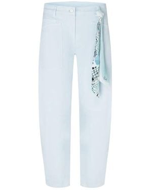 Cambio Ocean Scarf Detail Trousers - Blue