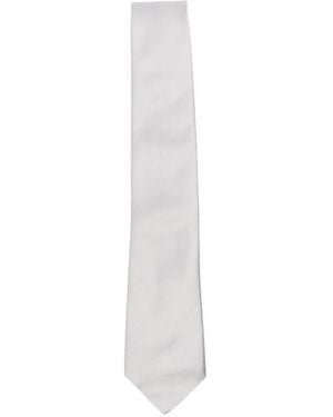 Canali Cravatta Con Finitura Satinata - Bianco