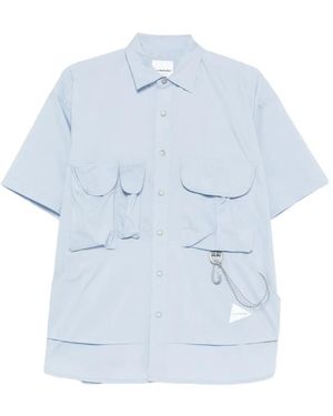 and wander Pocket Shirt - Blue