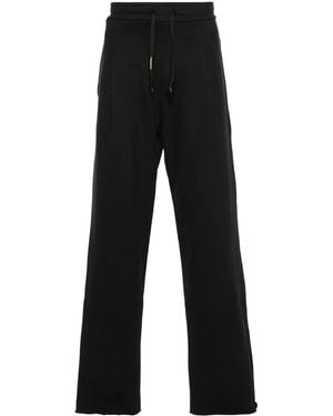 A PAPER KID Straight-Leg Cotton Track Pants - Black