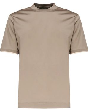 Giuliano Galiano Crew-Neck Short-Sleeve T-Shirt - Natural