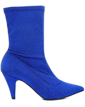 Giampaolo Viozzi Glitter-Effect Stretch Ankle Boots - Blue