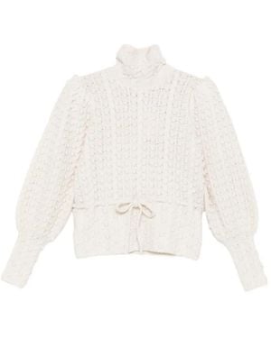 Zimmermann Valiant Wool Turtle-Neck Sweater - White