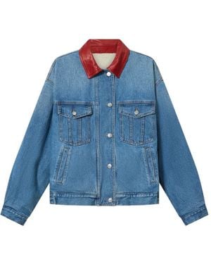 Isabel Marant Reversible Shearling-Effect Denim Jacket - Blue