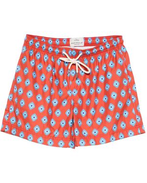 Peninsula Badeshorts Mit Geometrischem Muster - Rot