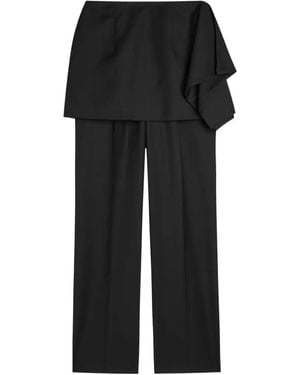 Voranida Pantaloni Con Ruches - Nero