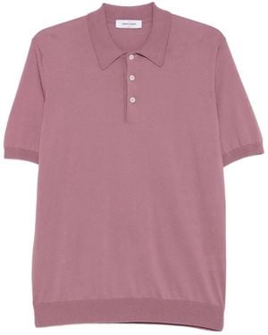 Gran Sasso Short-Sleeve Knitted Polo Shirt - Pink