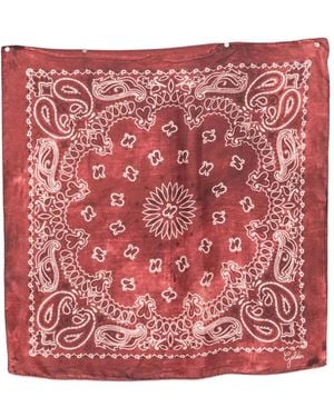 Golden Goose Paisley-Print Scarf - Red