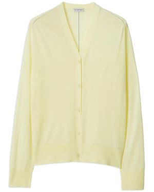 Burberry Cardigan Aus Wolle - Gelb