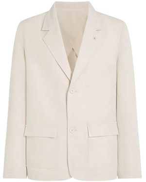 KARL LAGERFELD Buttoned Pocket Blazer - White