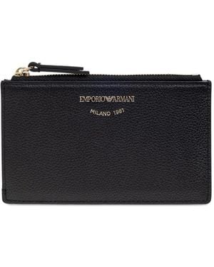 Emporio Armani Portafoglio Con Logo - Nero