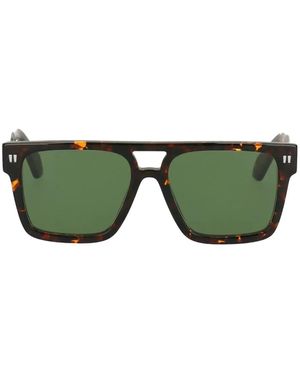 Off-White c/o Virgil Abloh Tortoiseshell Square Sunglasses - Green