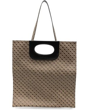 Gherardini Millerighe Monogram Shoulder Bag - Natural