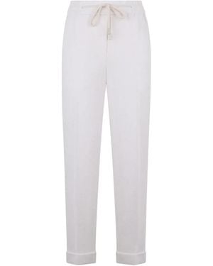 Peserico Drawstring Trousers - White