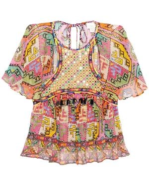 CAMILLA Patchwork Panorama トップ - ホワイト