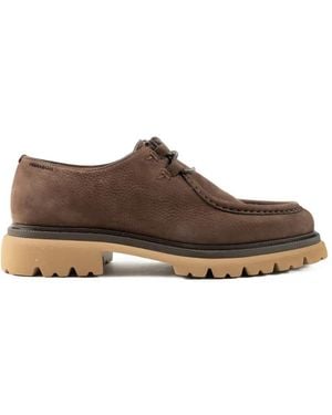 Ferragamo Lug-Sole Lace-Up Derby Shoes - Brown