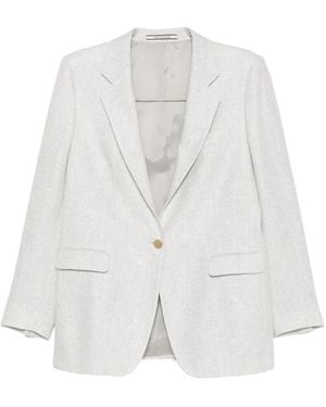 Tagliatore One-Button Blazer - White