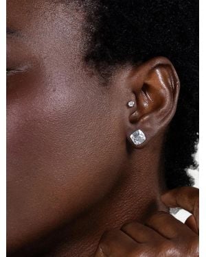 Dower & Hall Small Square Earrings - Brown