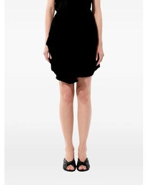 Balenciaga Asymmetric Draped Skirt - Black