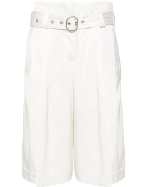 Jil Sander Shorts A Vita Alta - Bianco