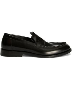 Jil Sander Leather Loafers - Black