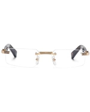 Cartier Santos De Cartier Glasses - Metallic