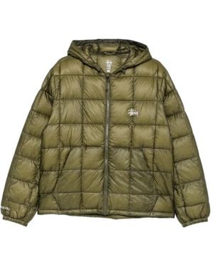 Stussy Quilted Hooded Puffer Jacket - Green