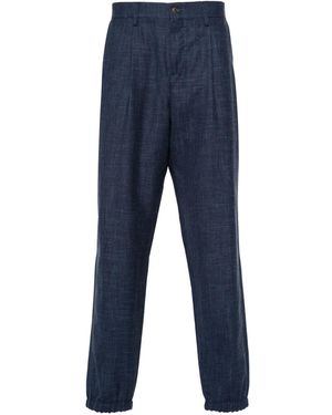 Canali Chambray-Hose - Blau