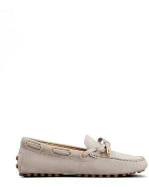 Tod's Gommino Loafer Mit Schleife - Weiß