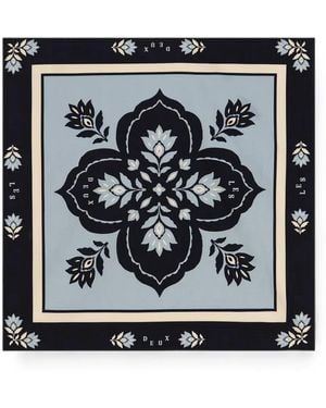 Les Deux Floral-Print Scarf - Black