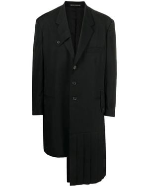 Yohji Yamamoto スローガン シングルコート - ブラック