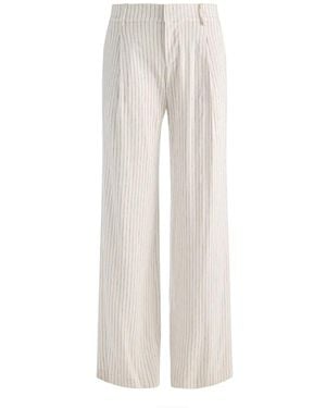 Alice + Olivia Eric Stripe-Pattern Trousers - White
