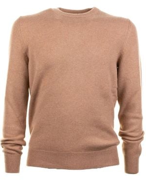 Malo Round-Neck Cashmere Sweater - Brown